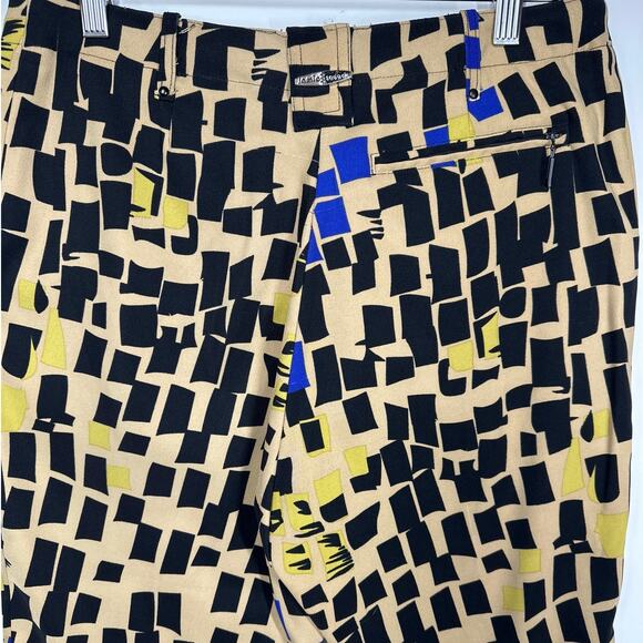 Jamie Sadock Capri Pants Geometric Print Performance Stretch 92302 Size 8 * Golf - Picture 7 of 12
